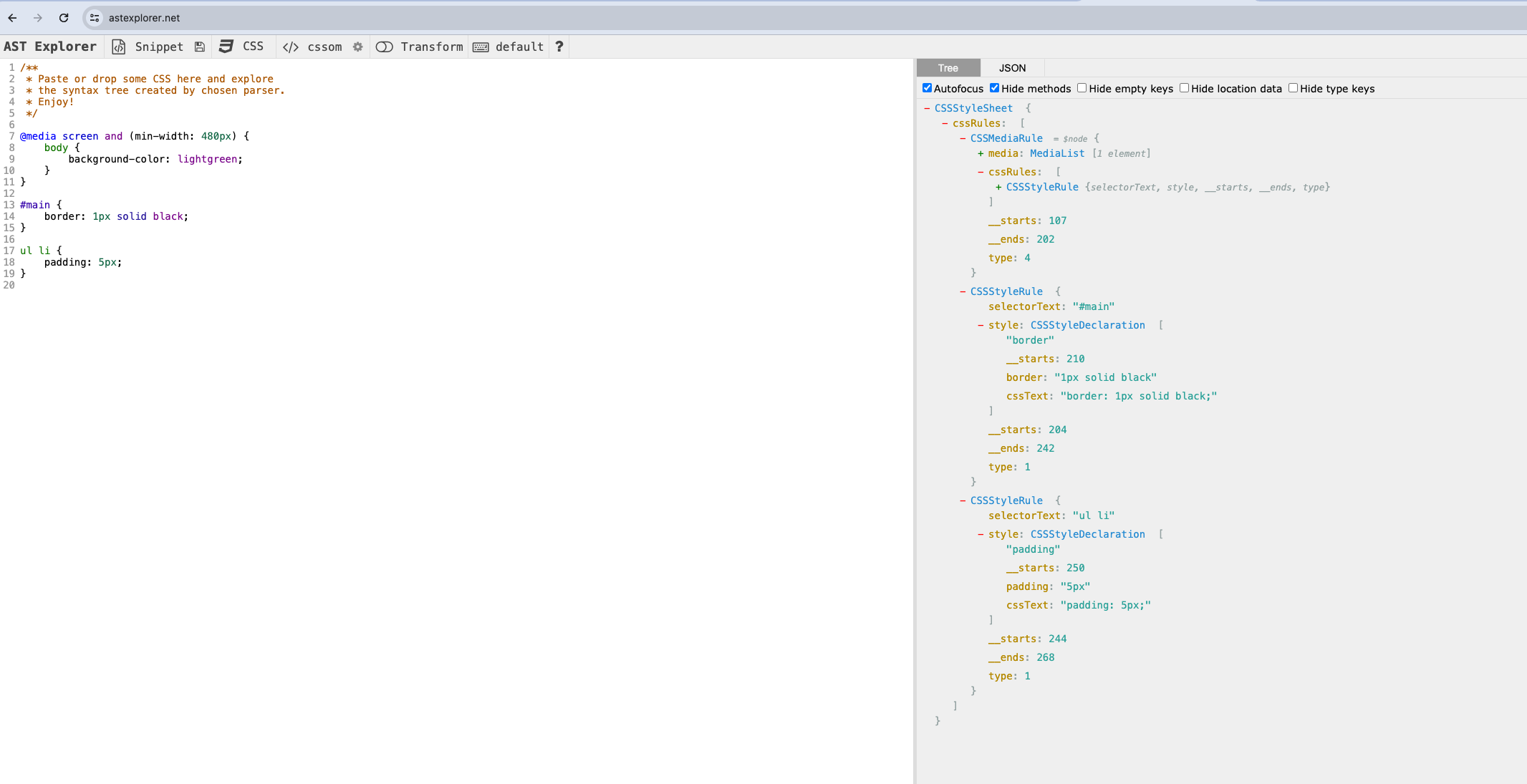CSS-AST