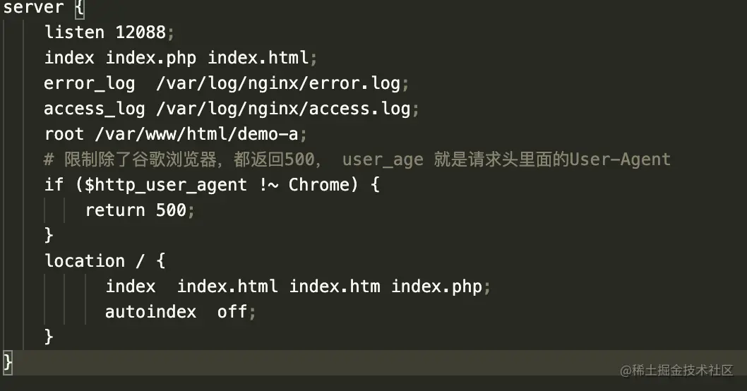 nginx限制谷歌访问